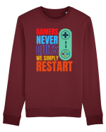 Gamers never quits Bluză mânecă lungă Unisex Rise