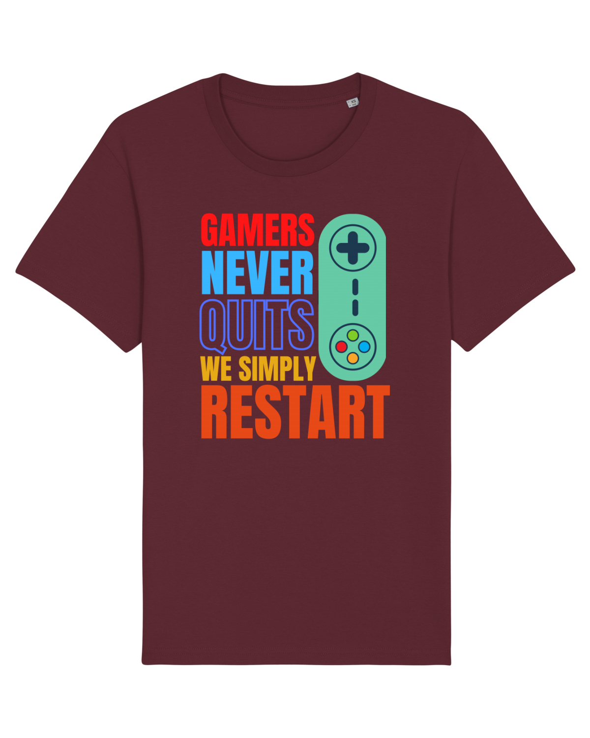 Tricou mânecă scurtă Unisex Rocker Burgundy