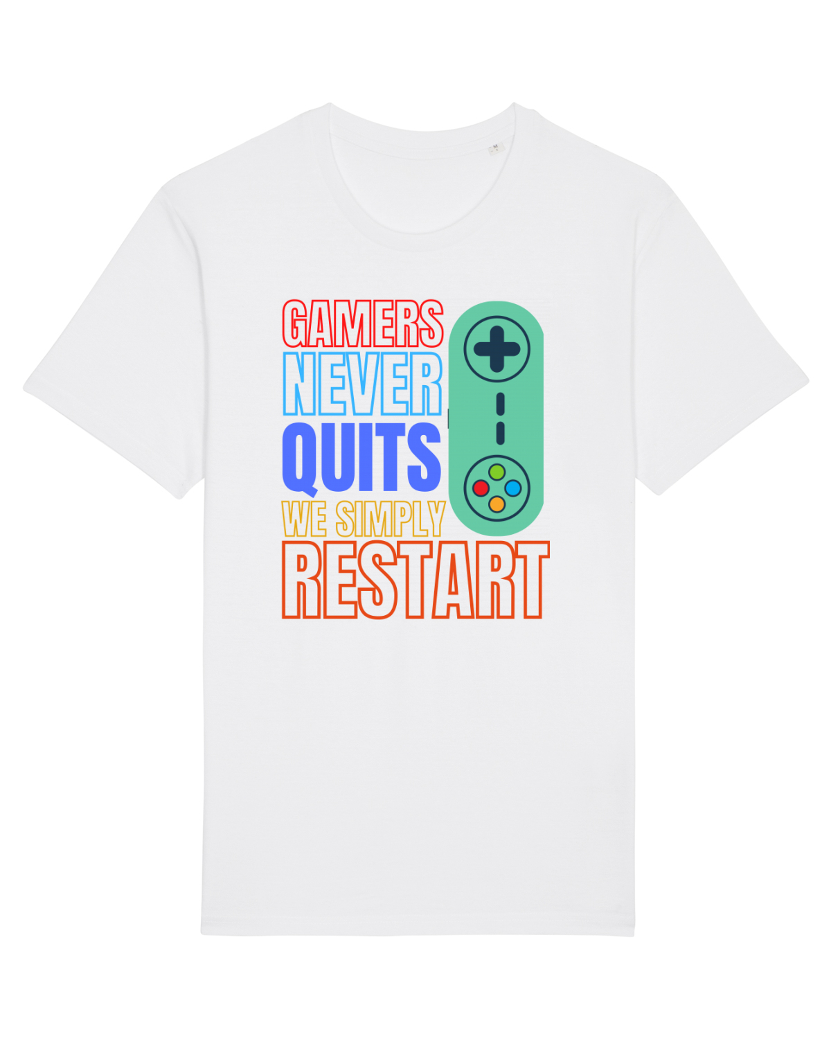 Tricou mânecă scurtă Unisex Rocker White