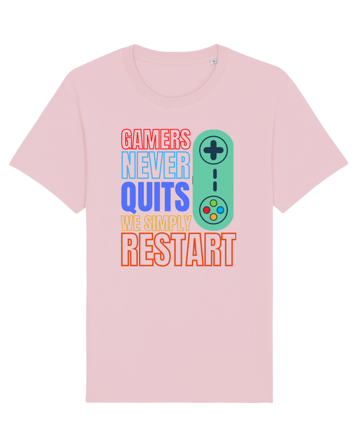 Tricou mânecă scurtă Unisex Rocker Cotton Pink