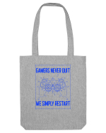 Gamers never quits Sacoșă textilă