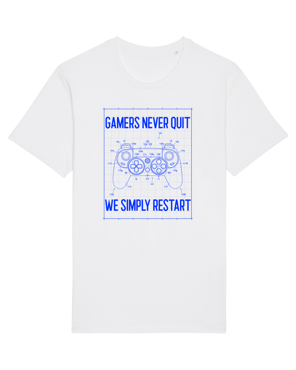 Tricou mânecă scurtă Unisex Rocker White
