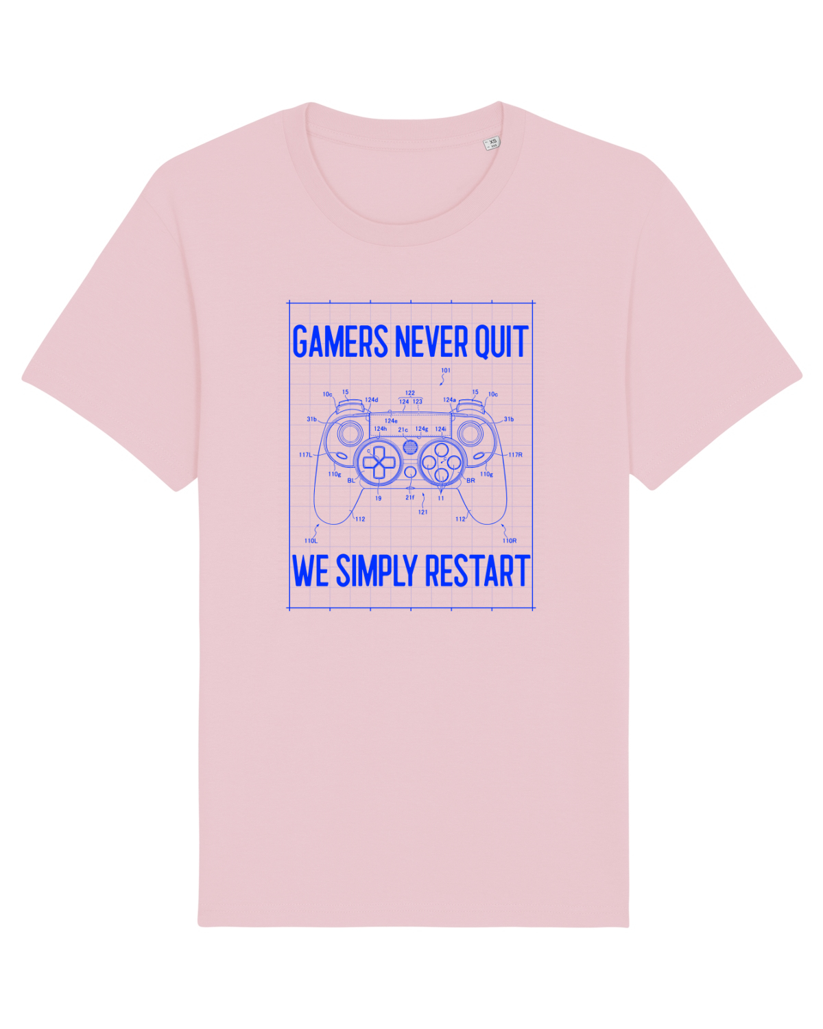 Tricou mânecă scurtă Unisex Rocker Cotton Pink