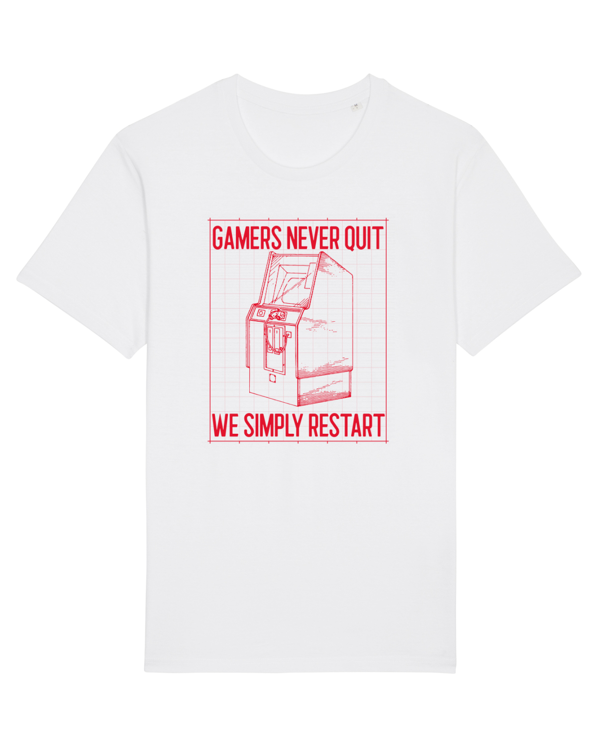 Tricou mânecă scurtă Unisex Rocker White
