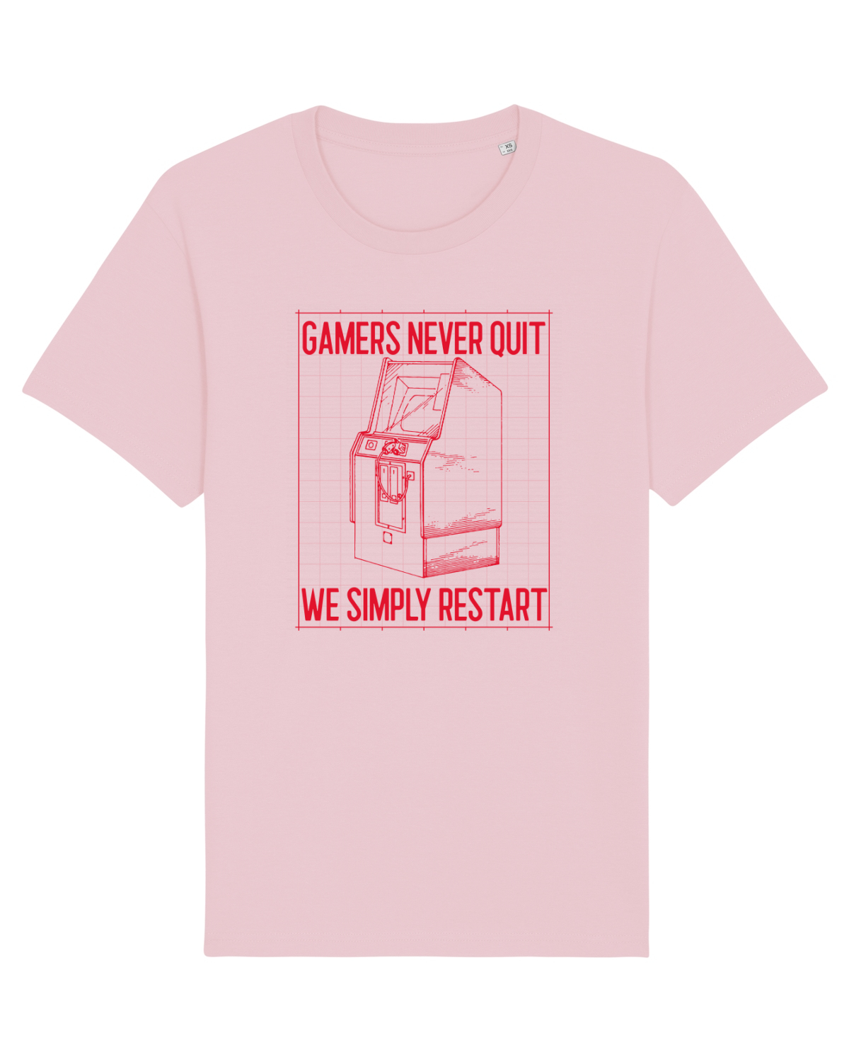 Tricou mânecă scurtă Unisex Rocker Cotton Pink