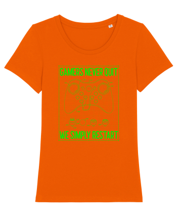 Gamers never quits Bright Orange