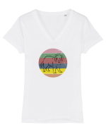 Tibetan Mastiff Tricou mânecă scurtă guler V Damă Evoker