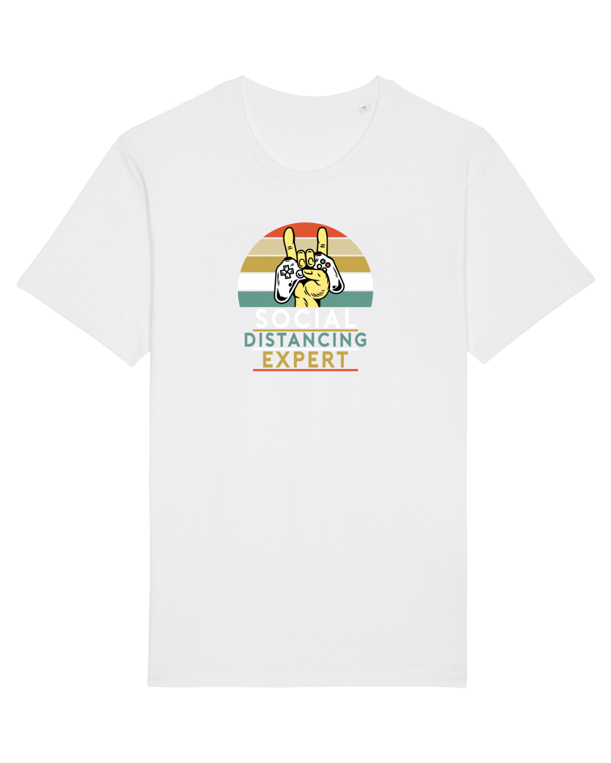 Tricou mânecă scurtă Unisex Rocker White