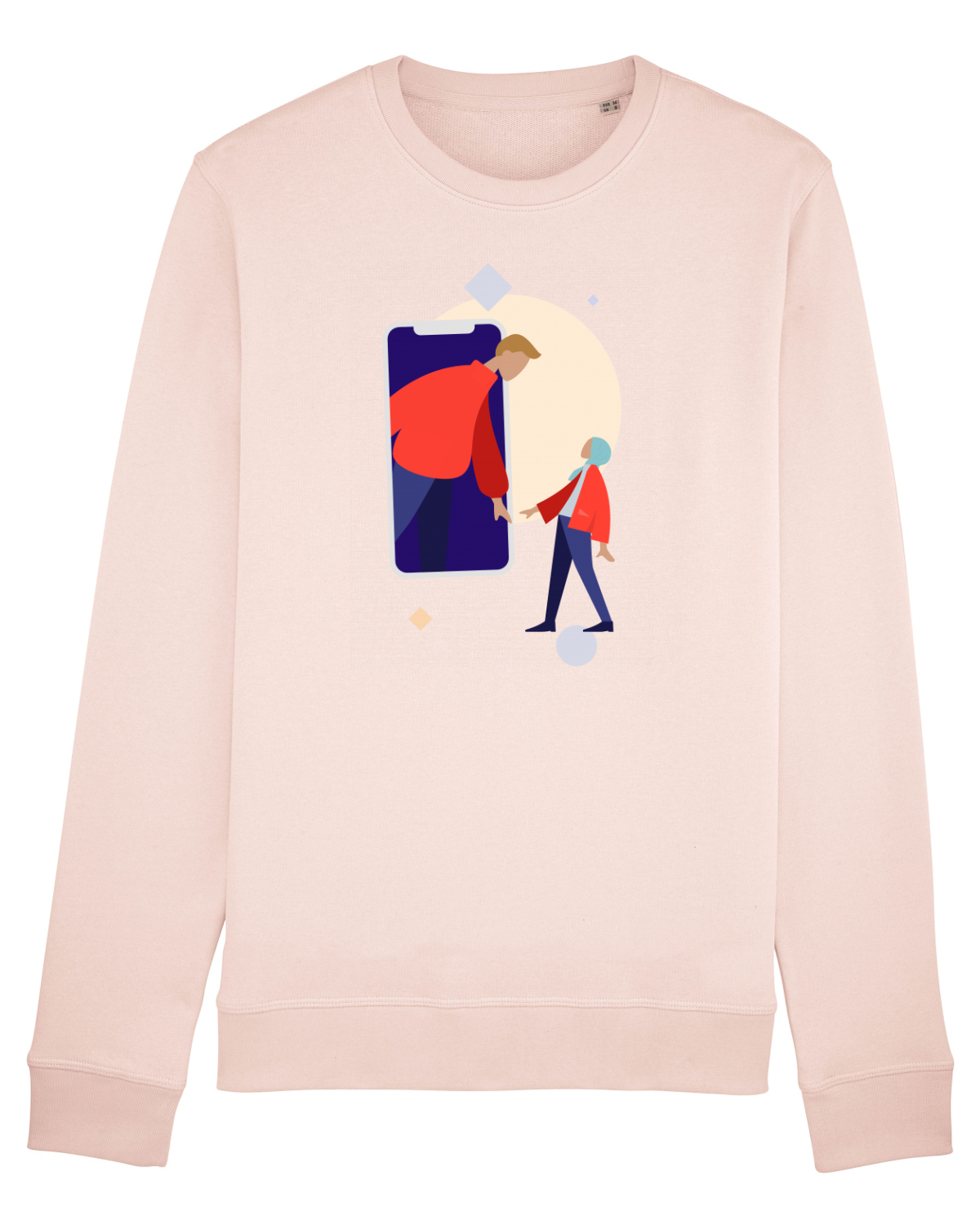 Bluză mânecă lungă Unisex Rise Candy Pink