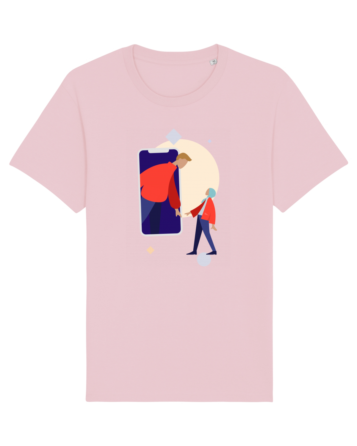 Tricou mânecă scurtă Unisex Rocker Cotton Pink