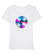 4temelie  Tricou mânecă scurtă guler larg fitted Damă Expresser