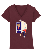 Social Life Tricou mânecă scurtă guler V Damă Evoker