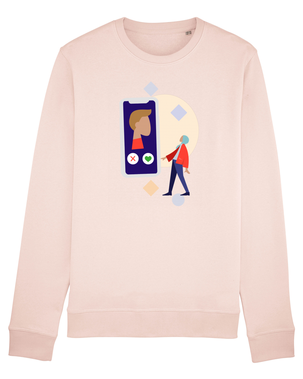 Bluză mânecă lungă Unisex Rise Candy Pink