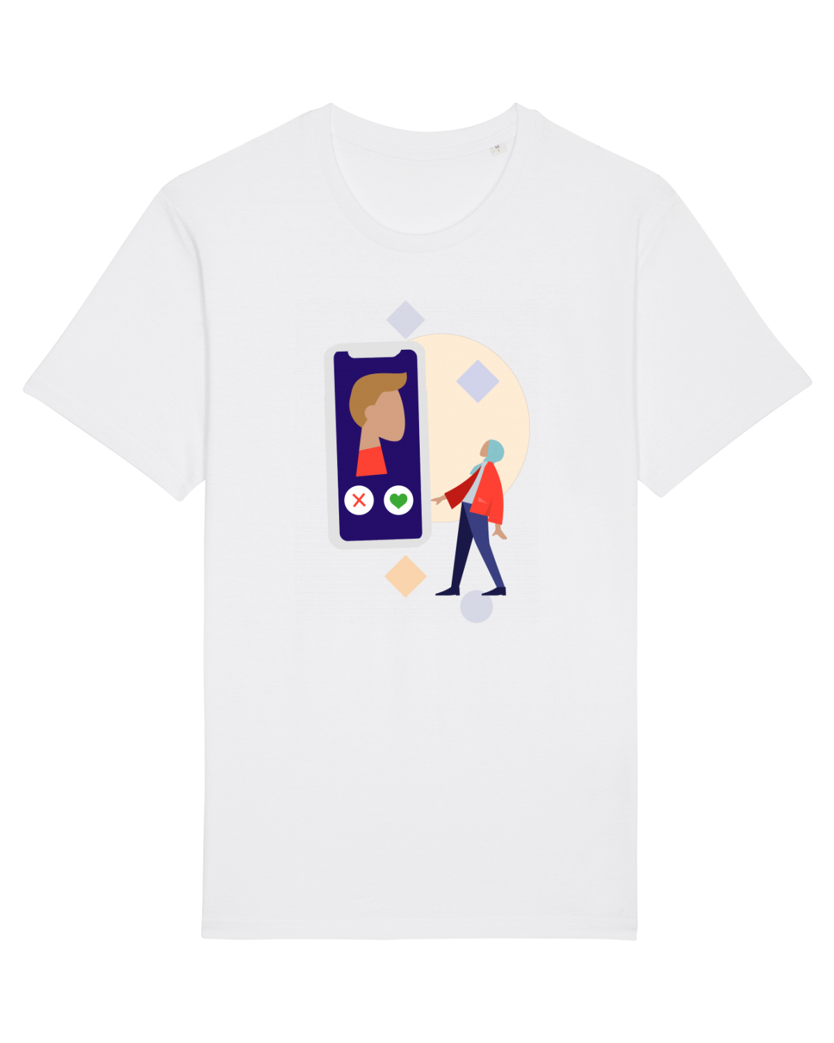 Tricou mânecă scurtă Unisex Rocker White