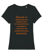 Drepturile si libertatile fundamentale Tricou mânecă scurtă guler larg fitted Damă Expresser