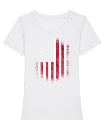 USA Flag White
