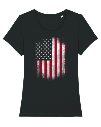 USA Flag Black