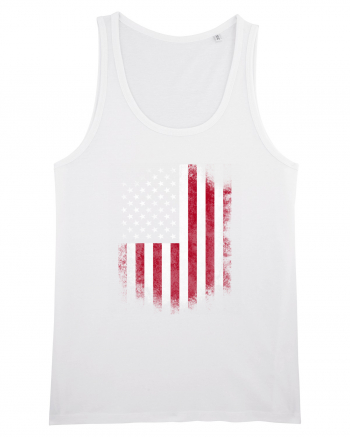 USA Flag White