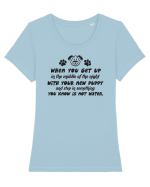 New puppy poop Tricou mânecă scurtă guler larg fitted Damă Expresser