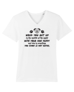 New puppy poop Tricou mânecă scurtă guler V Bărbat Presenter