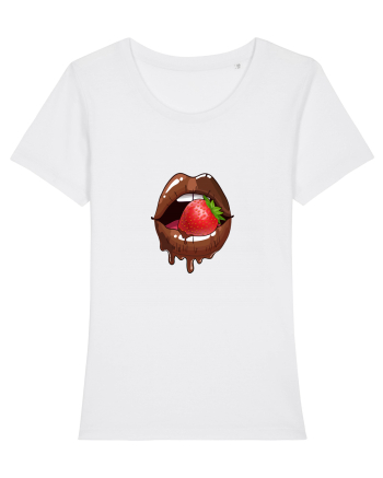 Chocolate strawberry lips White