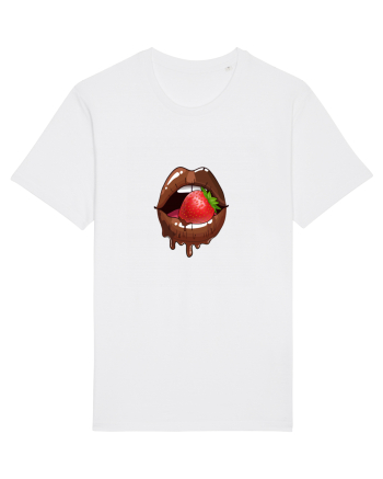 Chocolate strawberry lips White