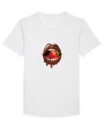 Chocolate strawberry lips Tricou mânecă scurtă guler larg Bărbat Skater