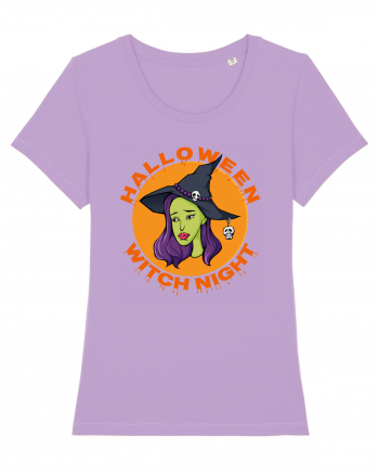 Halloween Witch Night Green Face Witch Lavender Dawn