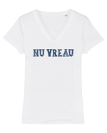 NU VREAU Tricou mânecă scurtă guler V Damă Evoker