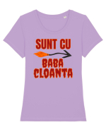 Sunt cu Baba Cloanta Tricou mânecă scurtă guler larg fitted Damă Expresser