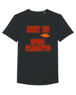 Sunt cu Baba Cloanta Tricou mânecă scurtă guler larg Bărbat Skater