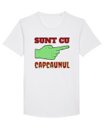 Sunt cu Capcaunul Tricou mânecă scurtă guler larg Bărbat Skater