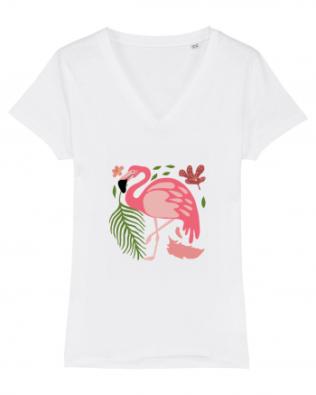 Pink Flamingo White