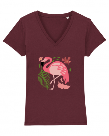 Pink Flamingo Burgundy