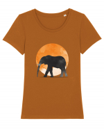 Moon Elephant Tricou mânecă scurtă guler larg fitted Damă Expresser