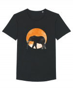 Moon Elephant Tricou mânecă scurtă guler larg Bărbat Skater