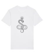 Șarpe - model negru  Tricou mânecă scurtă Unisex Rocker