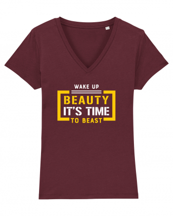 Wake Up Beauty is Time To Beast Burgundy