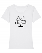 Eye Rolling is My Cardio Tricou mânecă scurtă guler larg fitted Damă Expresser