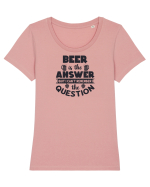 Beer is The Answer Tricou mânecă scurtă guler larg fitted Damă Expresser