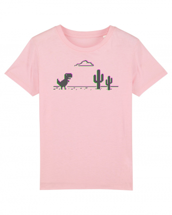 Dino Google Glitch Cotton Pink