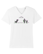 Dino Google Glitch Tricou mânecă scurtă guler V Bărbat Presenter