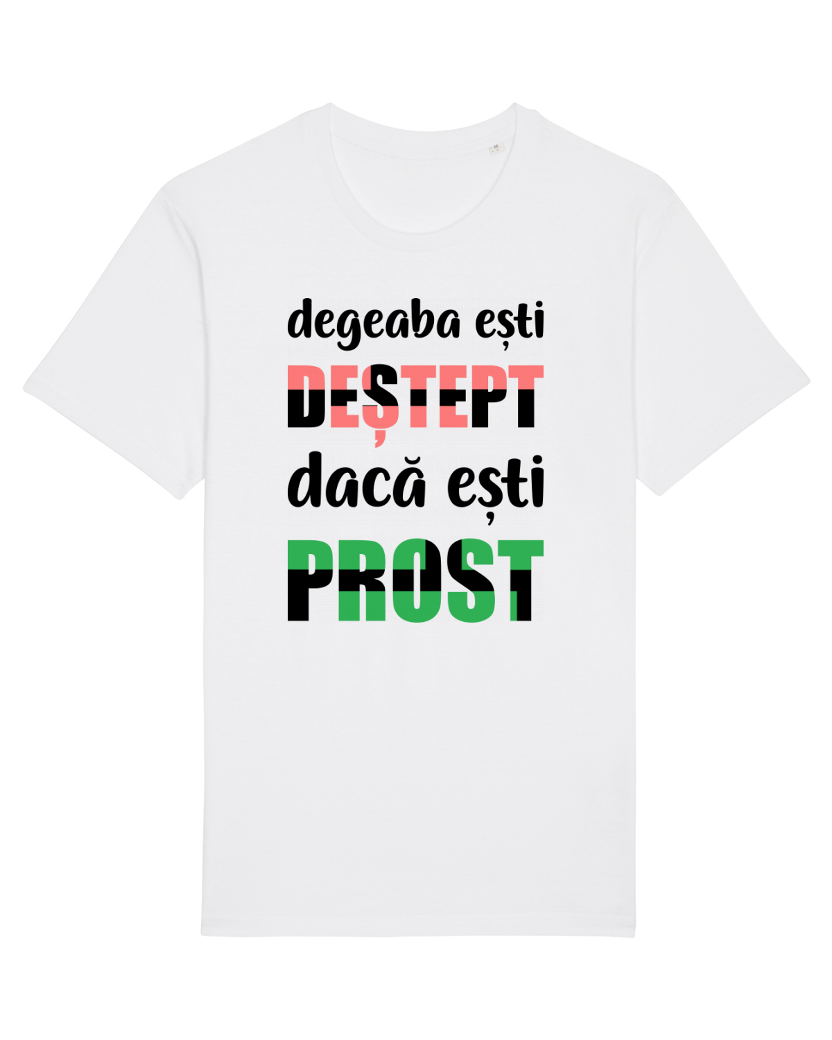 Tricou mânecă scurtă Unisex Rocker White