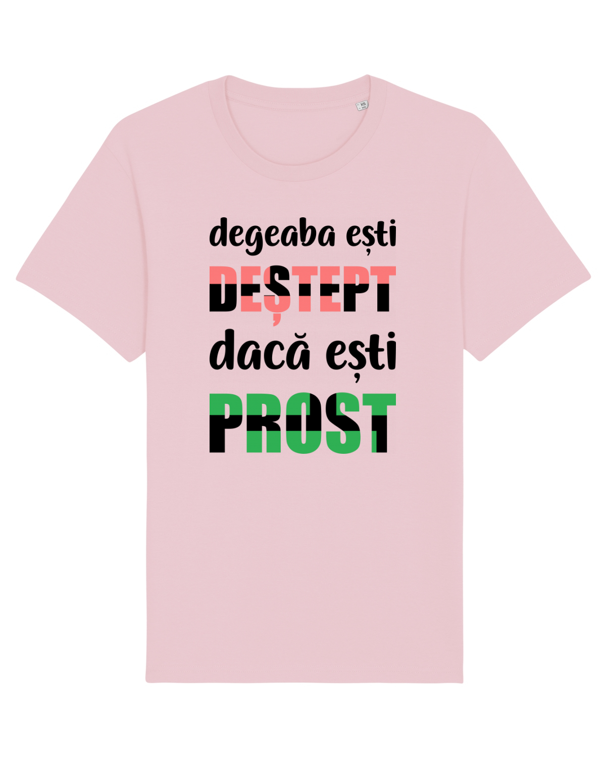 Tricou mânecă scurtă Unisex Rocker Cotton Pink