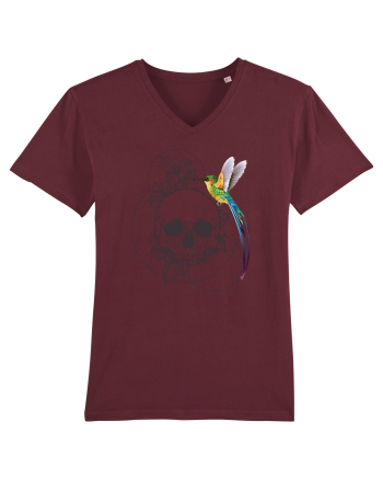 Craniu cu Colibri Burgundy
