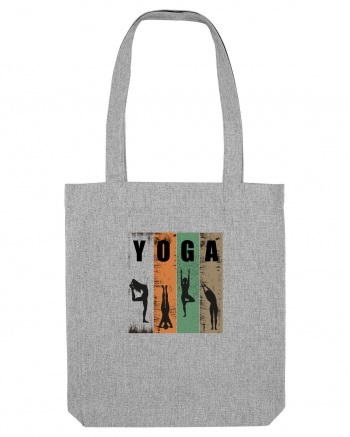 Vintage Yoga Poses Heather Grey