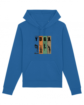 Vintage Yoga Poses Royal Blue