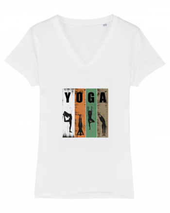 Vintage Yoga Poses White