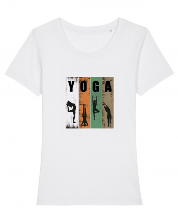 Vintage Yoga Poses White