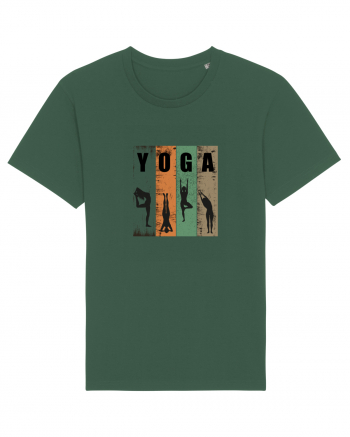 Vintage Yoga Poses Bottle Green